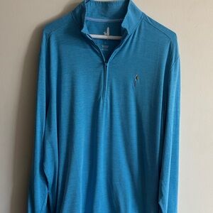johnnie-O Men's Light Blue Quarter-Zip Sweater
